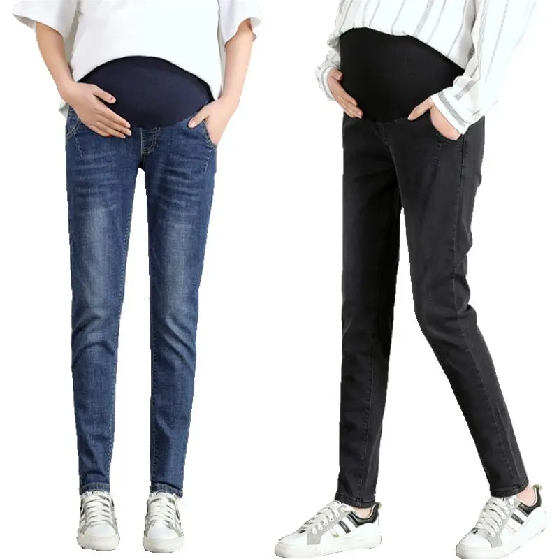 

6XL plus fat pregnant women jeans straight pregnant women pants pregnant pants elastic waist maternity dress pregnant clothes