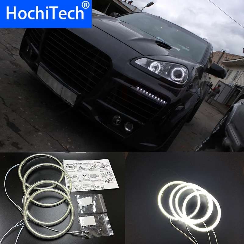 HochiTech для Porsche Cayenne 2007-2009 ультра яркий SMD белый светодиодный ангельские глазки 2600LM