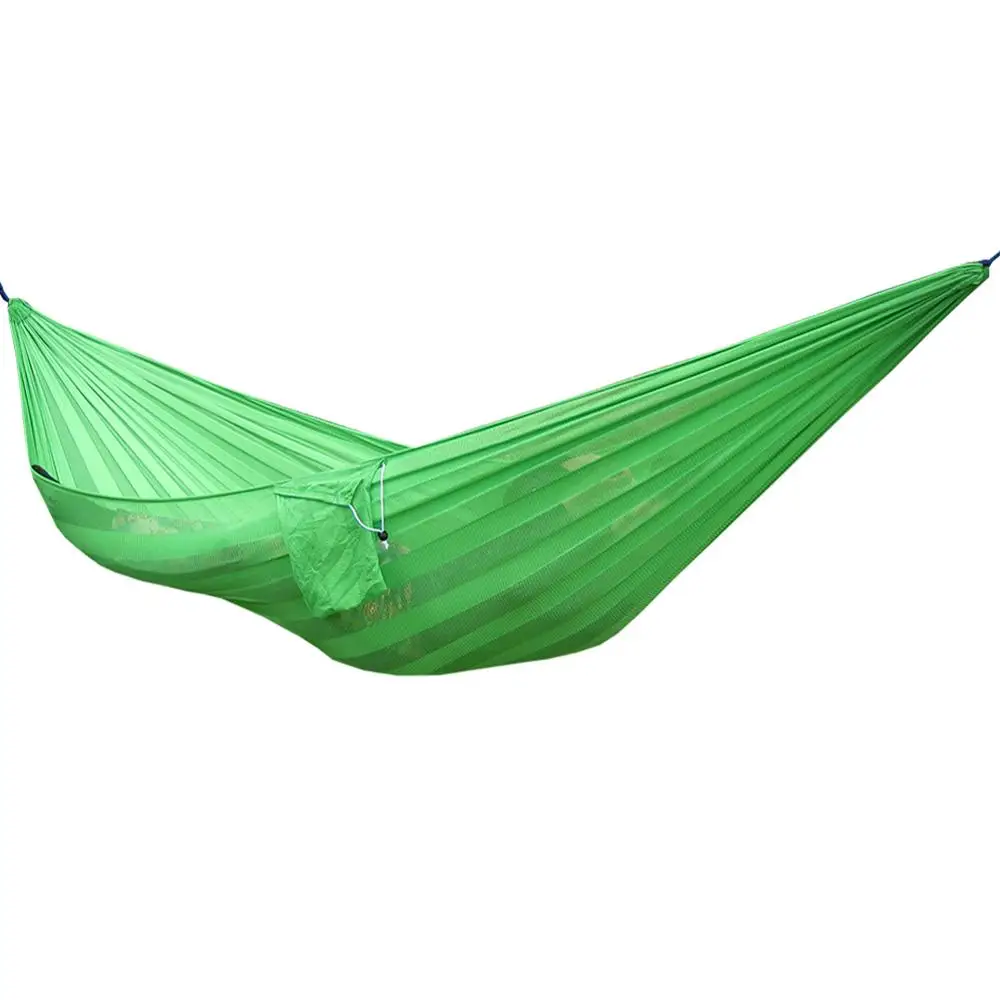 

Simple Soft Meshed Nylon Camping Hammock Light Portable Outdoor Hiking Hanging Bed For Garden Party Beach Use 230x160cm 91"x63"