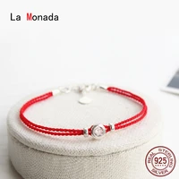 la monada red thread for hand couples womens 925 sterling silver bracelets double red string rope jewelry bracelets for women