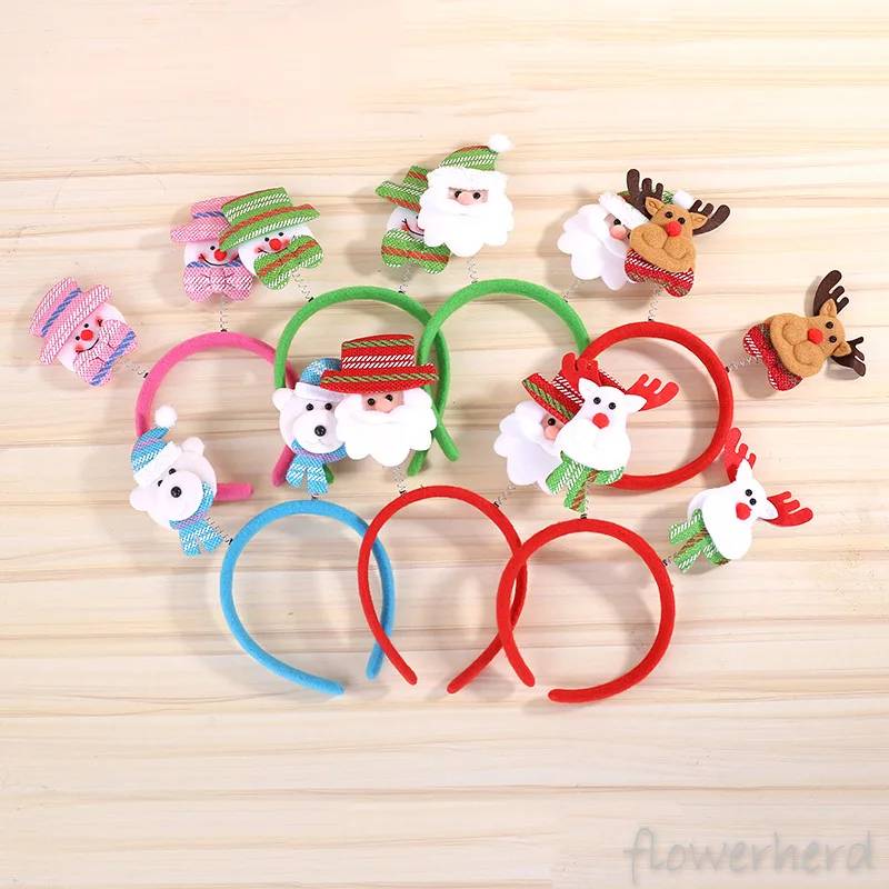 

Модная Рождественская шапка, рождественские горячие украшения для дома, повязка на голову, Санта-Клаус, вечерние украшения для выступлений,...