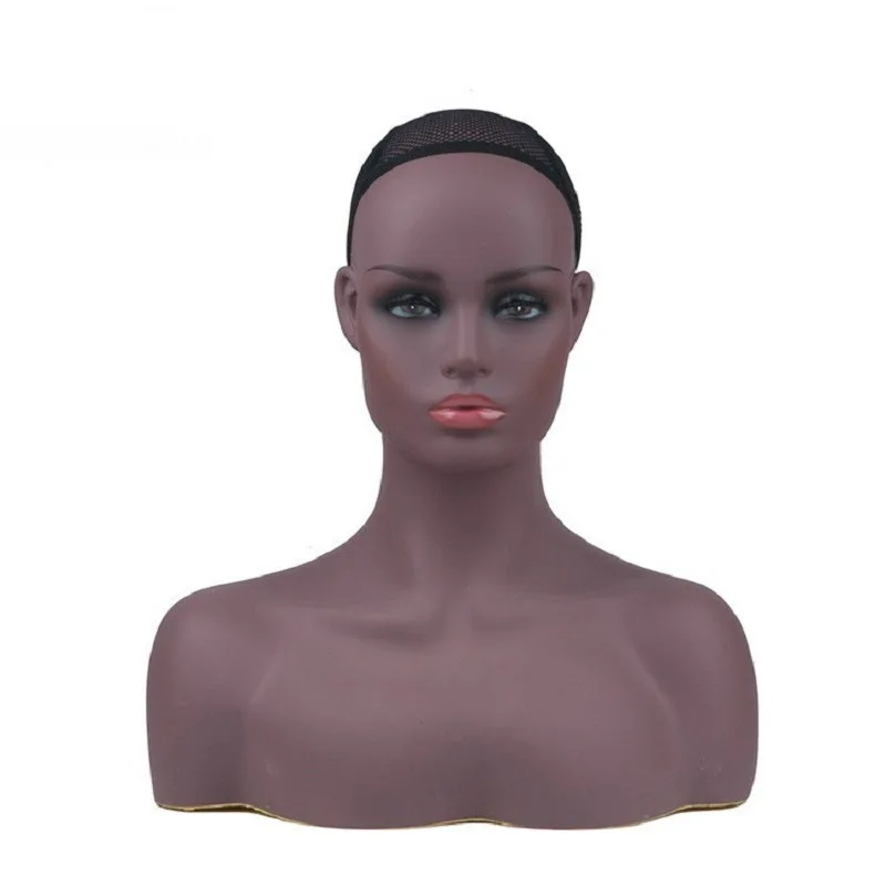 Dark color Harmony Hair большой бюст женский макияж манекен голова для демонстрации париков - Цвет: Dark color