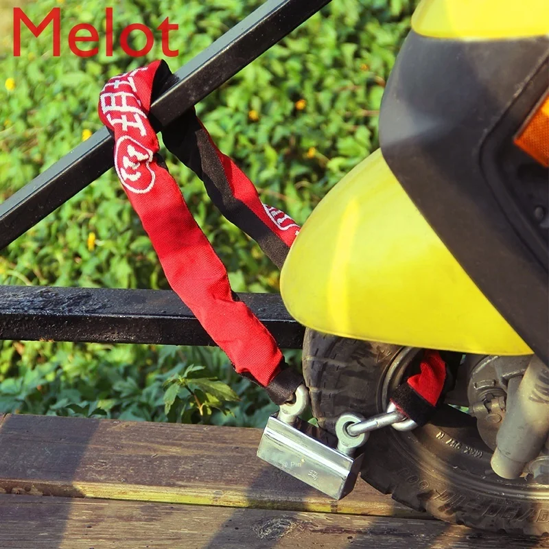 

Chain Lock Anti-Theft Lock for Motorcycles Electromobile Lock Battery Iron Chain Lock Hydraulic Resistance Shear Long and Thick