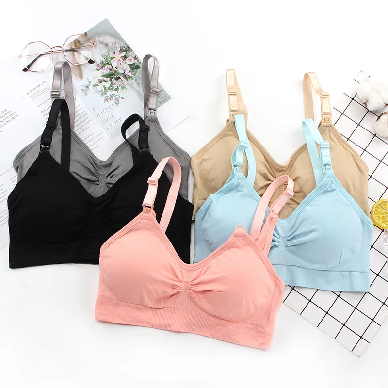 

Maternity Nursing Front Buckle Bra Breathable Thin Cup Wirefree Pregnancy Breastfeeding Bra Women Underwear