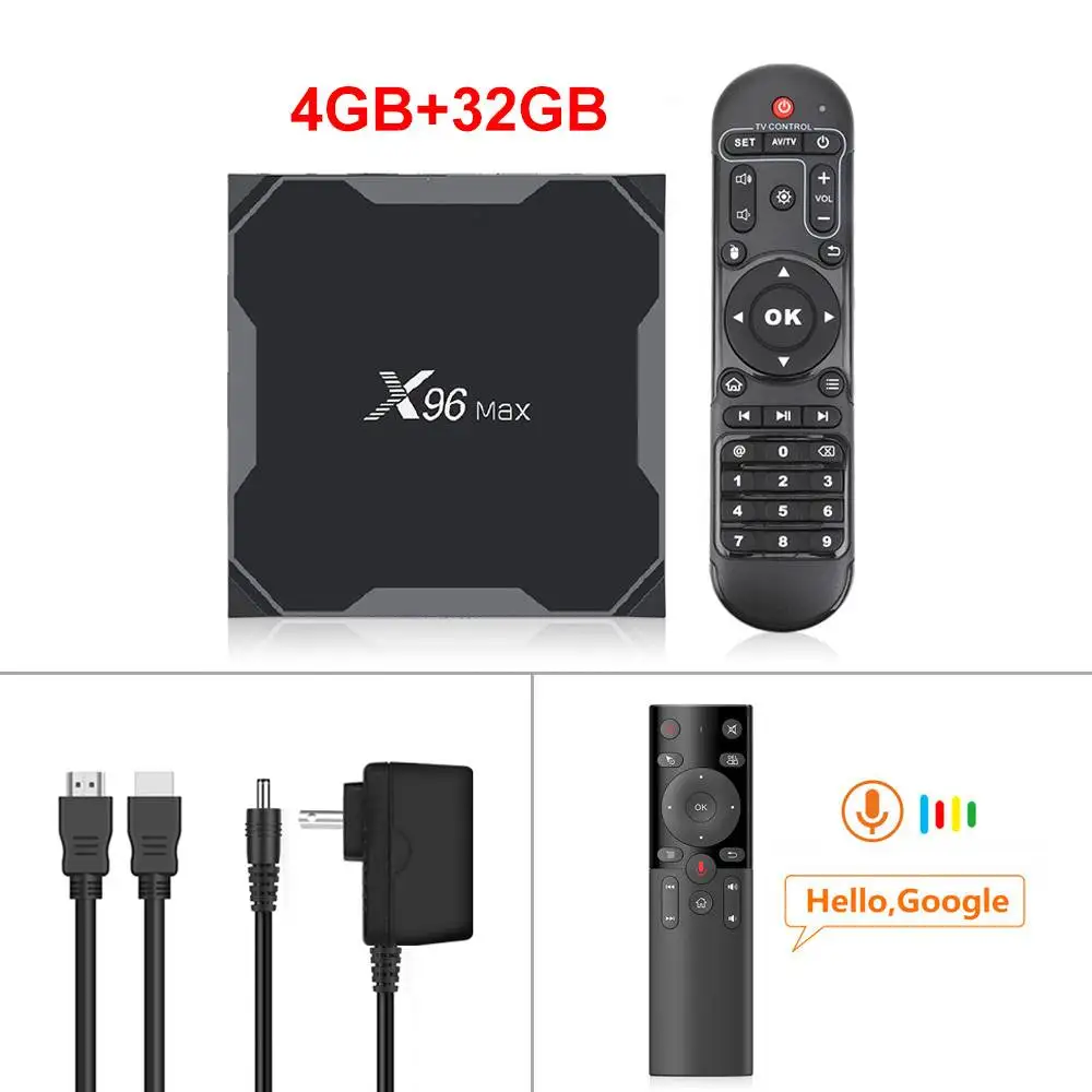 4GB32GB H17 Amlogic S905X3 Android 9,0 ТВ приставка X96Max Поддержка 8K Smart медиаплеер 4 Гб ОЗУ 64 Гб ПЗУ X96 Макс ТВ приставка четырехъядерный 2,4 и 5G Wifi - Цвет: 4GB32GB H17