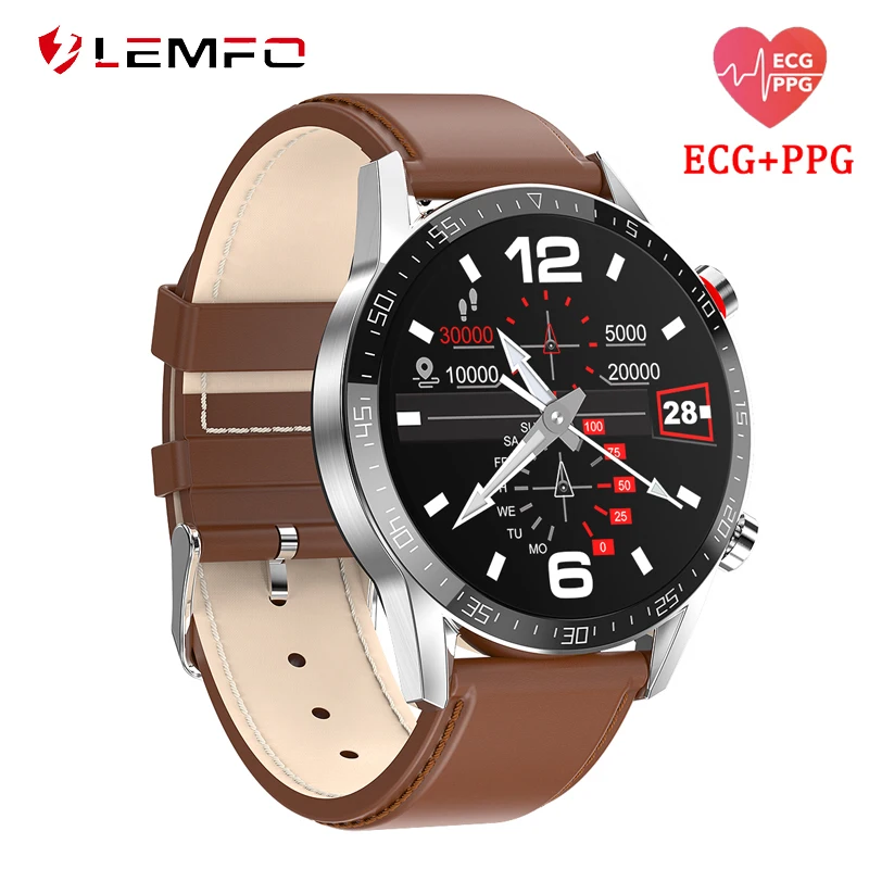 LEMFO Bluetooth Смарт часы для мужчин PPG + ECG монитор сердечного ритма кровяного давления