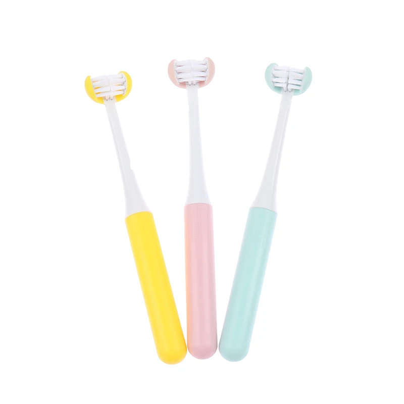 

1PC Creative Toothbrush Three Sided Safety Soft Brush Children Oral Hygiene Care Teeth Brushes Kinderen Toothbrush