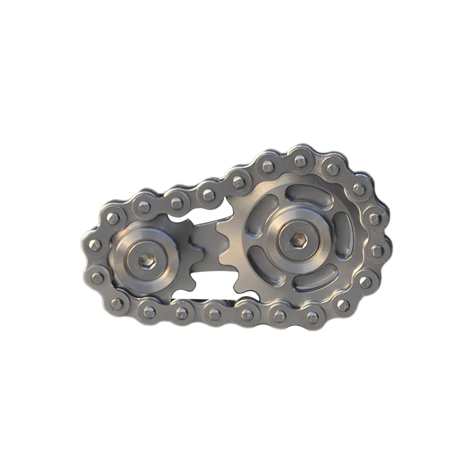 

Stress Relief Fingertip Toys Gyro Sprocket Flywheel Fingertip Fidget Spinner Stainless Steel Chain Toy Gear Chain Toy