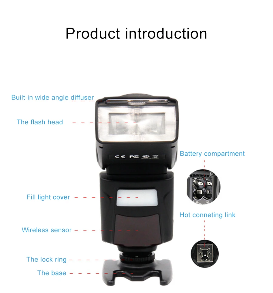 MAMEN фотовспышка "Speedlite" Беспроводная Master Speedlight для Nikon D750 D810 D7200 Canon камера фото свет DSLR лампа на телефон