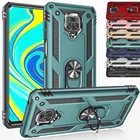 Противоударный чехол для Xiaomi Redmi Note 9, 9S Pro, 8 T, K30, 9C, 9A, бронированный чехол с кольцом-держателем для Mi Note 10 Lite, CC9, Poco X3 NFC X2, F2 Pro
