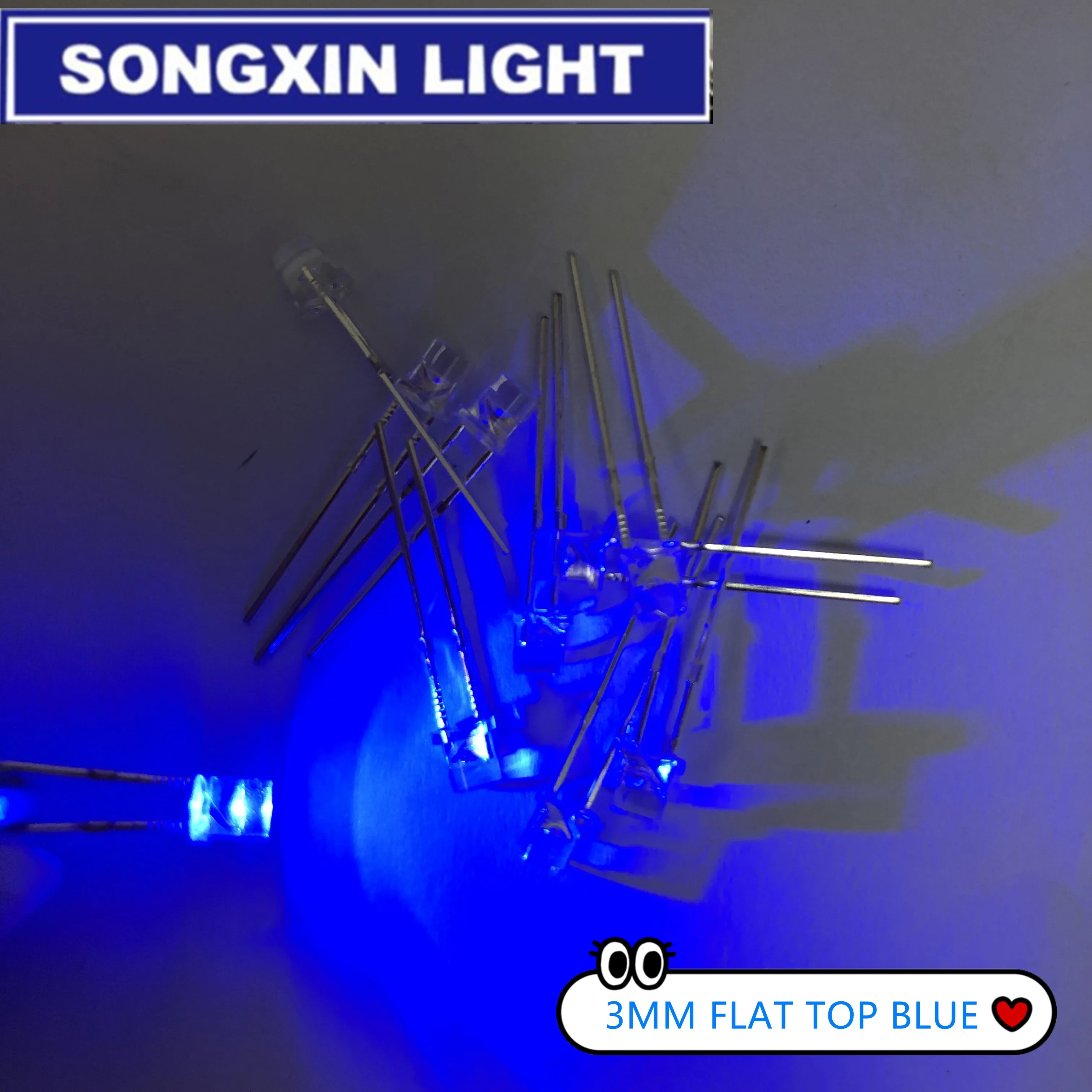 1000 шт. LED F3 3 мм ультраяркая Плоская верхняя головка белая красная синяя оранжевая