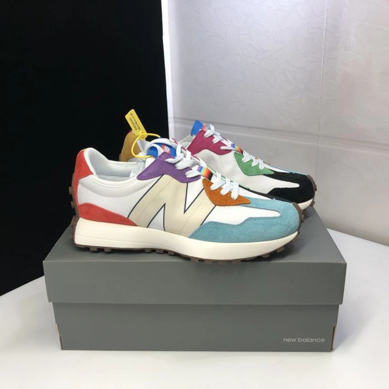 

New Balance Men/Women NB327 Canvas trail walking shoes, men's suede 327 soft jogging light outdoor shoes