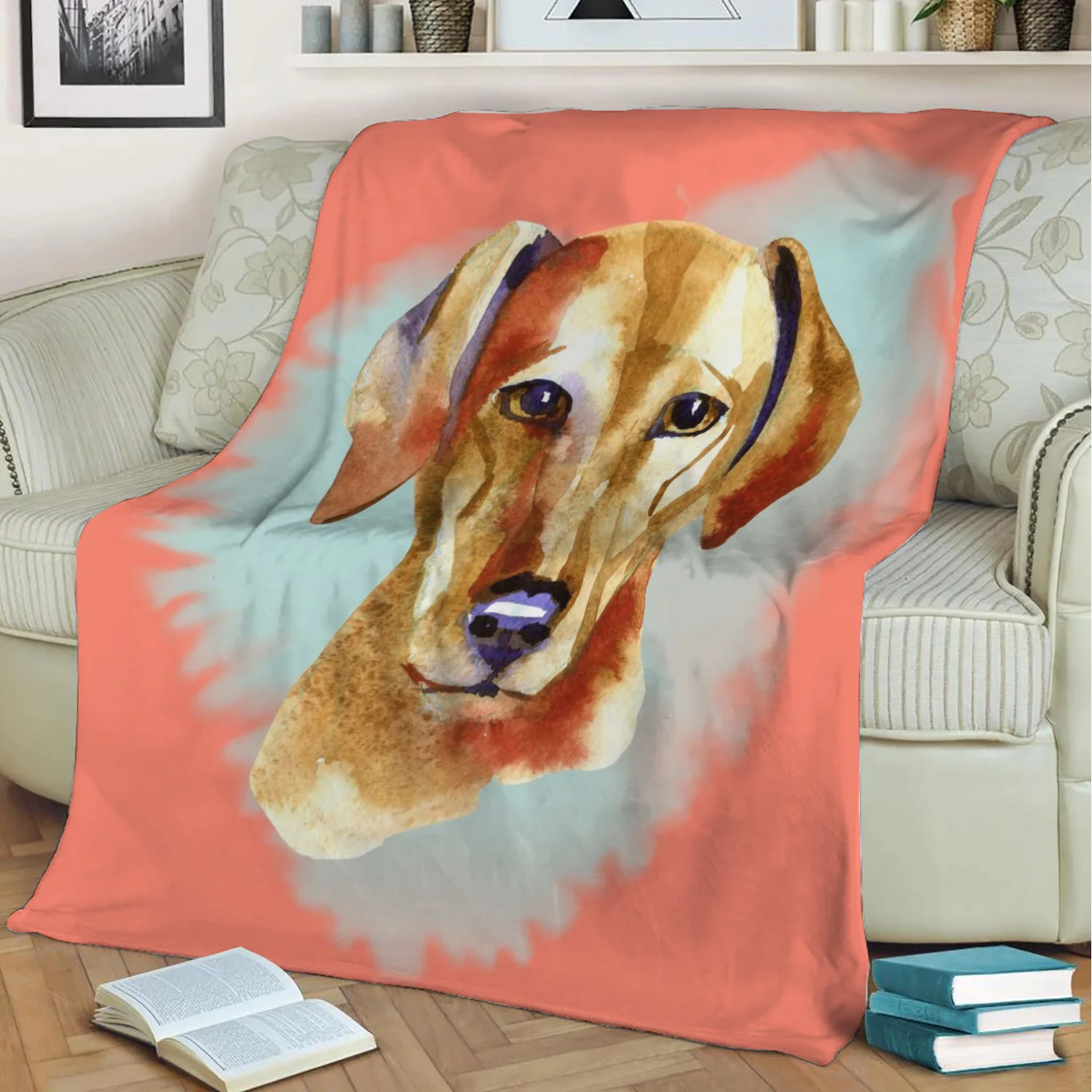 

Azawakh West African Dog Flannel Throw Blanket 3D Printed Keep Warm Sofa Child Blanket Home Decor Textiles Dream Family Gift