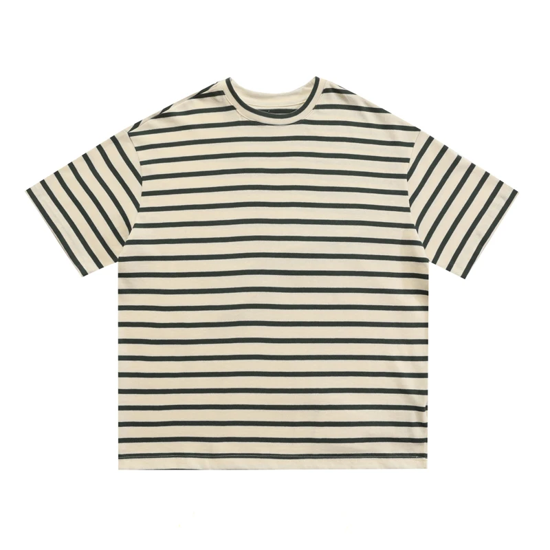 

England style 2021 summer new JIL SANDER simple striped letter couples T-shirt loose oversized men's and women's short sleeve