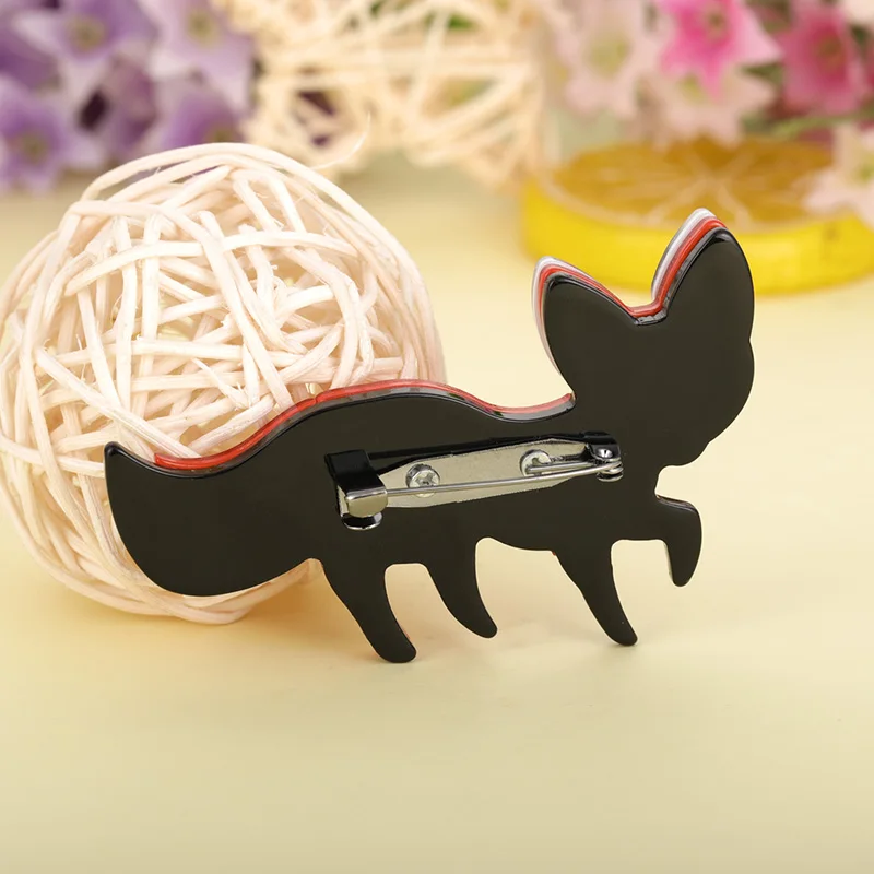 Маленькая акриловая брошь Funmor Kawaii в форме лисы оранжевые булавки животного для