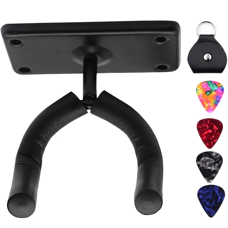 6 teilesatz wand hängen elektrische folk gitarre haken bass pick set ukulele display ständer instrument halter free global shipping