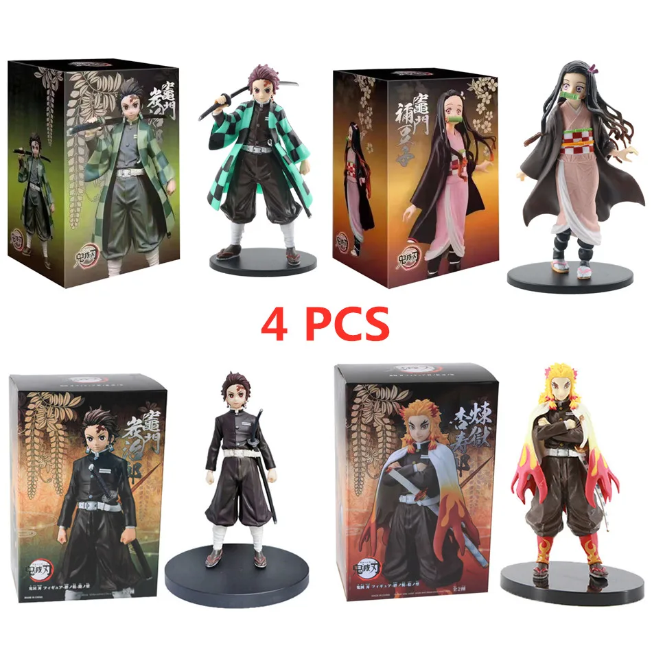 

Anime figure Demon Slayer Figure Kamado Tanjirou Nezuko Action Figures PVC Model Toys Zenitsu Figurine Inosuke Kimetsu No Yaiba
