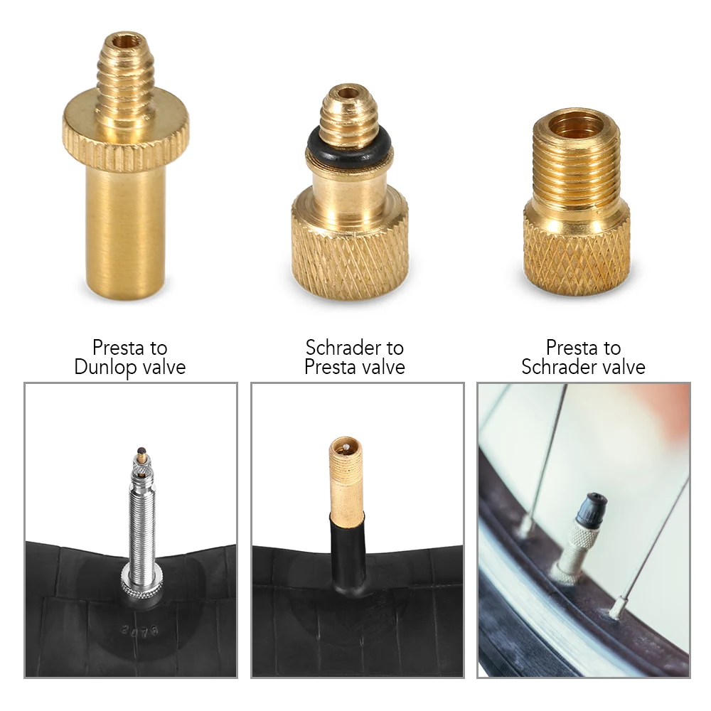 Велосипед Клапан набор адаптеров для велосипедных шин клапан конвертер комплект