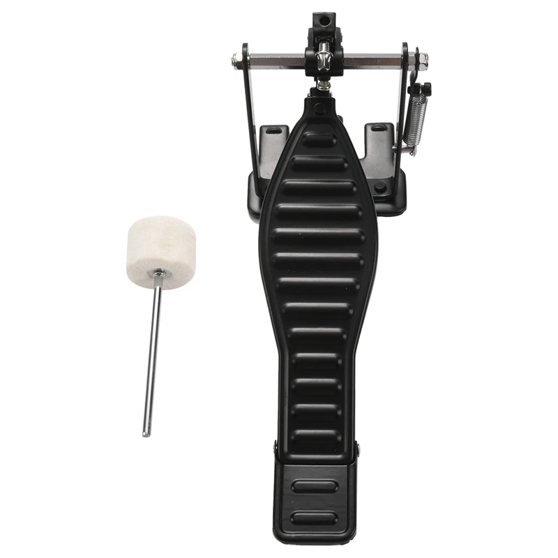 

Aluminium Alloy Single Spring Bass Children Drum Pedal Adjustable Stroke with Wool Beater Percussion Replacement Accessories