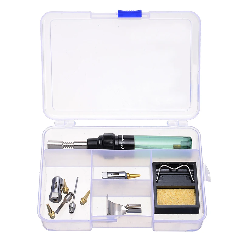 

1set Gas Soldering Iron Cordless Welding Pen Burner Butane Blow Torch Solder Iron Welding Torch Pen Tools Kit with Accessories