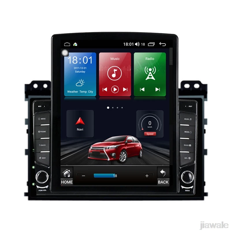 

9.7" octa core tesla style vertical screen Android 10 Car radio GPS Navigation for Toyota Prado 2002-2009 with 4G/Wifi, DVR OBD