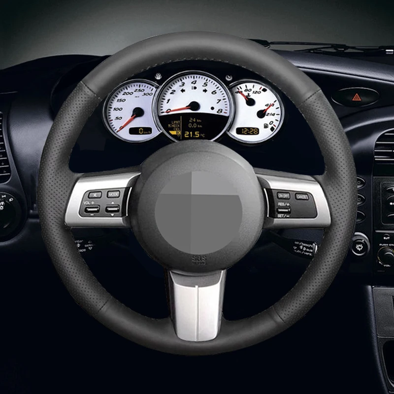 

Черная искусственная кожа Чехол рулевого колеса автомобиля для Mazda MX-5 2009-2013 RX-8 2009 2010 2011 2013 CX-7 CX7 2007 2008 2009