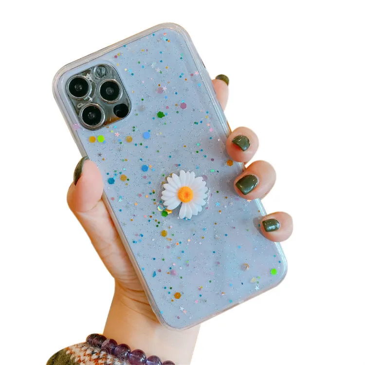 

Dried Real Flower Handmade Clear Pressed Phone Case For iPhone 11 Pro Max X XS Max XR 6 6S 7 8 Plus SE 2020 Soft Cover