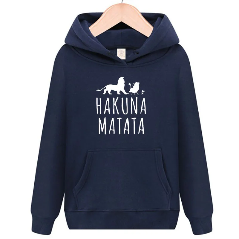 Толстовка для мужчин и женщин Hakuna Matata повседневная флисовая толстовка с рисунком