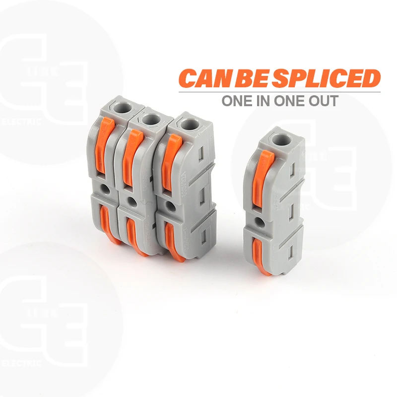 

1/5/10 pcs Fast wire connector SPL-1 universal compact plug-in conductor butt terminal block can be spliced one in one out