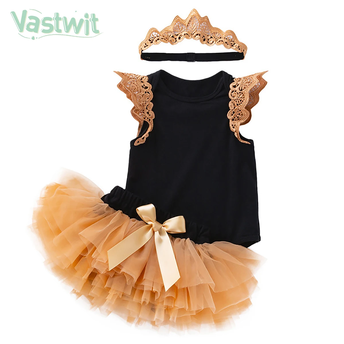 

Summer Infant Baby Girls Clothes Outfits Lace Ruffles Rompers Tops+Tulle Tutu Skirt Suit For Newborn Baby Clothing Birthday Sets