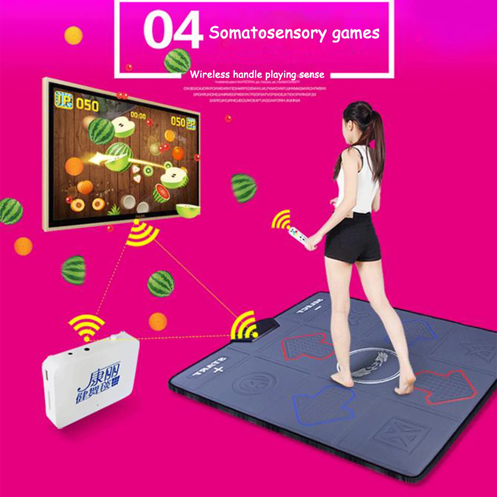 

Hd Wireless Single Hand Dance Dance Mat Tv And Computer Dual Use Sport Accessories Play Mat For Children Baby Play Mat 2021