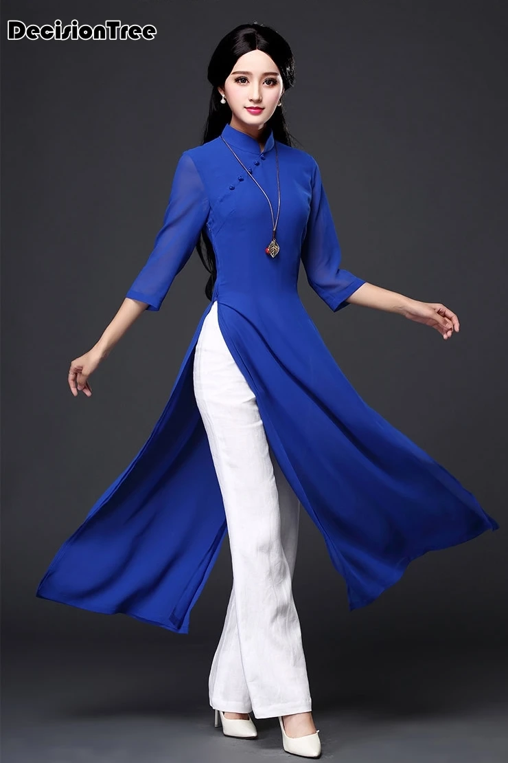 aodai вьетнамская одежда винтажная одежда ao dai вьетнамское платье вьетнамское традиционное платье Современное женское aodai