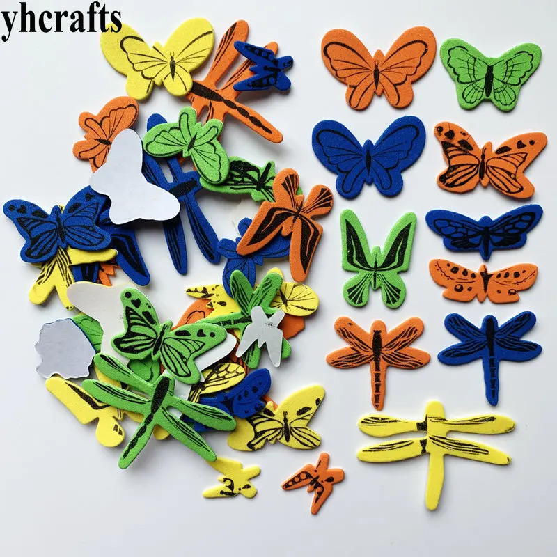 45PCS 2.5-4.5cm 1 пакет(10 листов)/партия, 10 цветов EVA пены мозаичные наклейки для раннего развития игрушки для детского сада ремесла Цвет обучения ручной работы домашние работы - Цвет: 45PCS 2.5-4.5cm