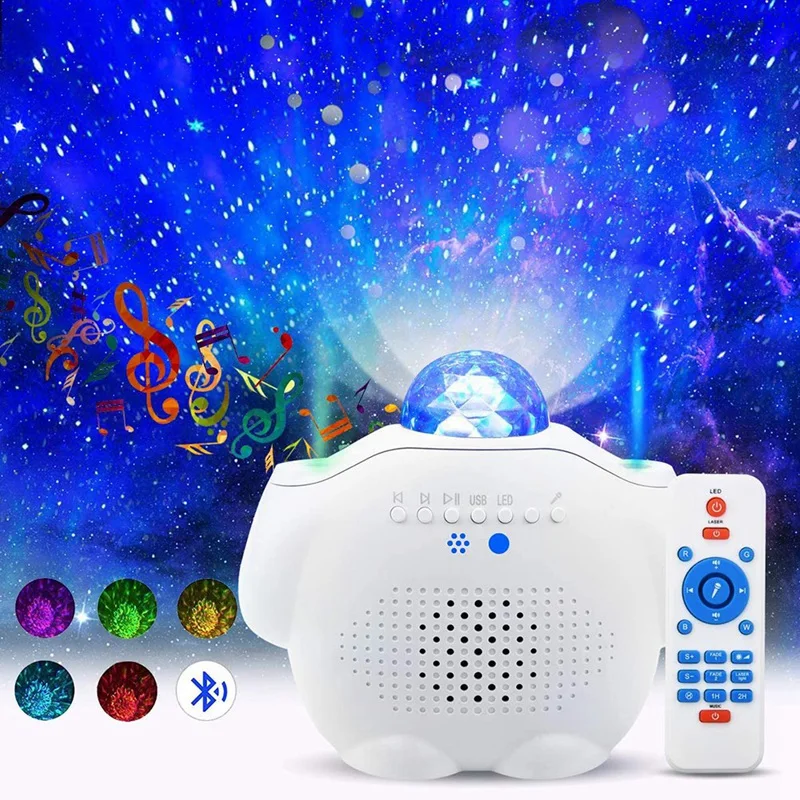 

Star Projector Night Light, Galaxy Projector for Room, Starlight Projector with Bluetooth Remote Control for Baby Kids