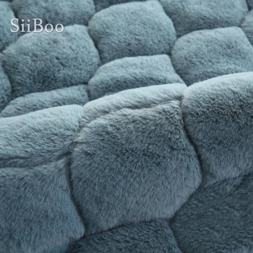 Корейский Цветочный Аппликация бежевый синий чехол для дивана плюшевый Длинный