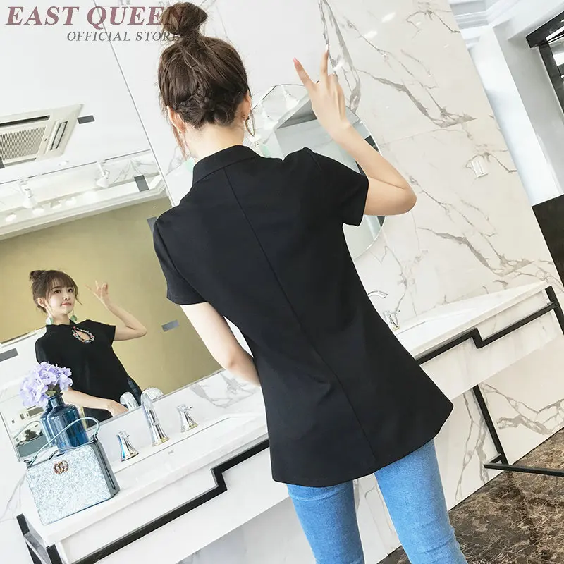 Женские китайские Топы 2019 летняя футболка женские новые и блузки асимметричная