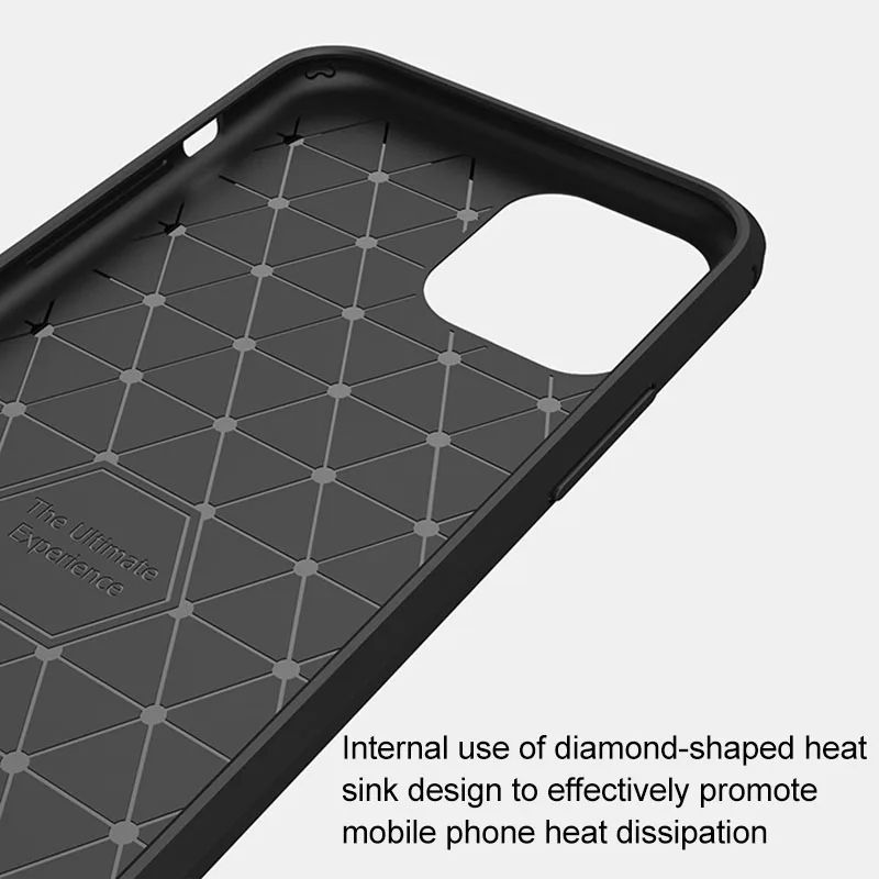 Для iPhone 11 Pro Max чехол из углеродного волокна матовый противоударный мягкий ТПУ для