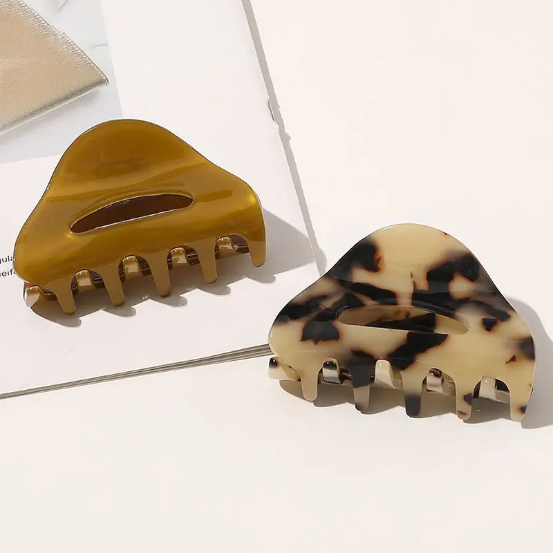 Геометрическая заколка для волос винтажная Женская полукруглая из уксусной