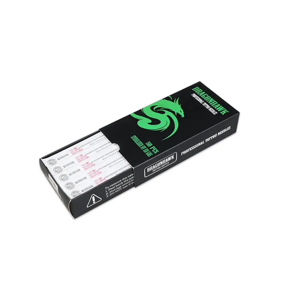 Коробка из 50 шт RL Круглый лайнер одноразовые Dragonhawk высокого класса серебряные стандартные иглы Татуировка поставка