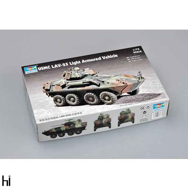 

Trumpeter 07268 1/72 USMC LAV-25 Light Armored Vehicle Plastic Assembly Model Building Kit