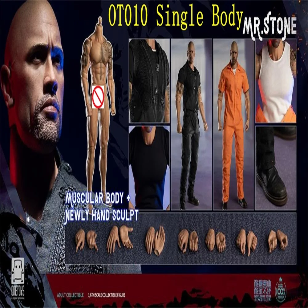 

Hot Sale One Toy 1/6th OT010 Mr. Stone Superhero Strong Tough Guy Single Male Muscular Tattoo Body Full Set For Fans Collect