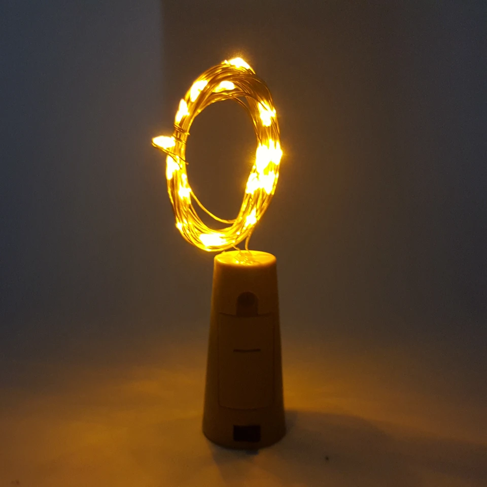 

10 шт. питание от батарейки пробковый флакон освещение 2 м светодиодный ная световая балка освещение для дня рождения семейная осветительная...