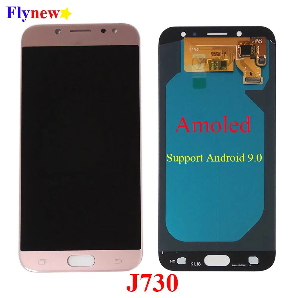 ЖК дисплей SUPER AMOLED 5 дюйма для SAMSUNG Galaxy J7 Pro 2017 J730 J730F дигитайзер в сборе запасные