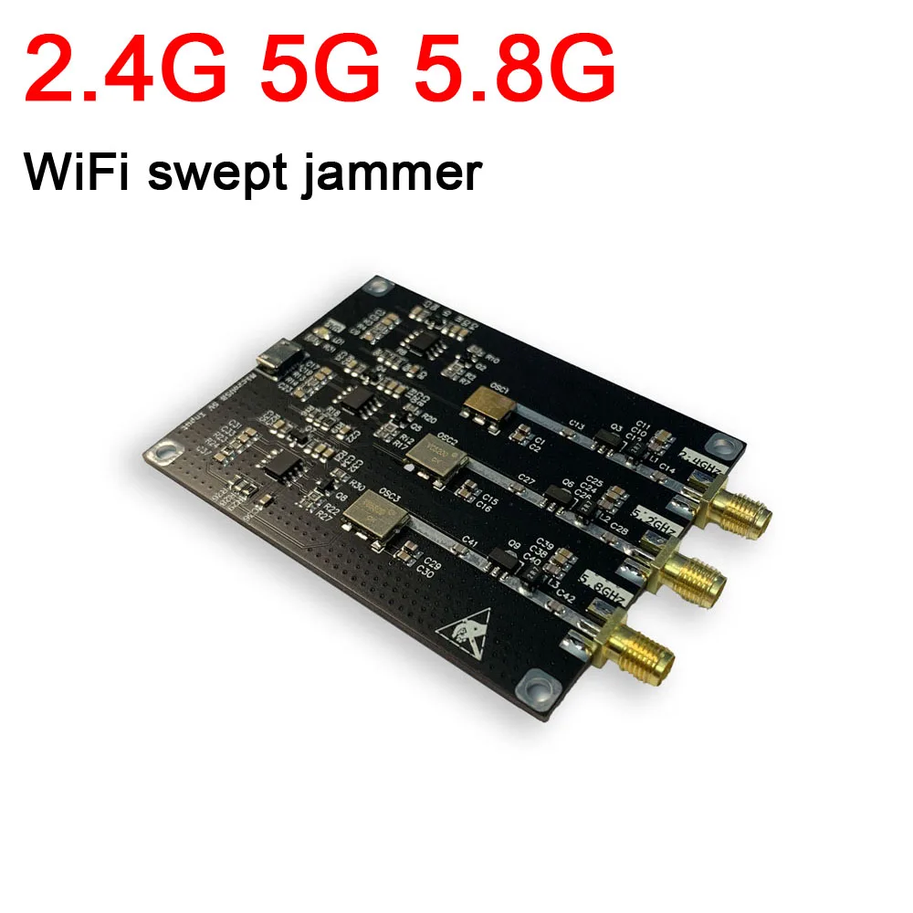 2.4G 5.2G 5.8G WiFi swept jammer Shielder 2.4Ghz 5G 5.8Ghz WIFI signal Shielded Bluetooth interference for RF amplifie antenna