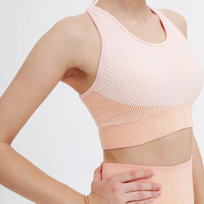 Женский костюм для йоги WOHUADI комплект спортивной одежды бесшовный укороченный