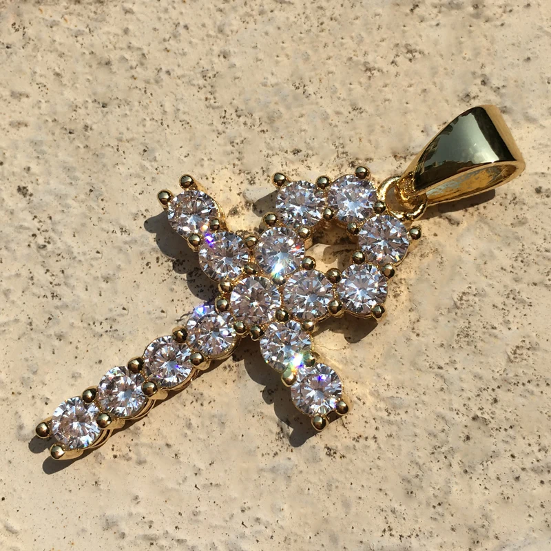 Кубический циркон Золотое ожерелье АНК ювелирные изделия для мужчин и