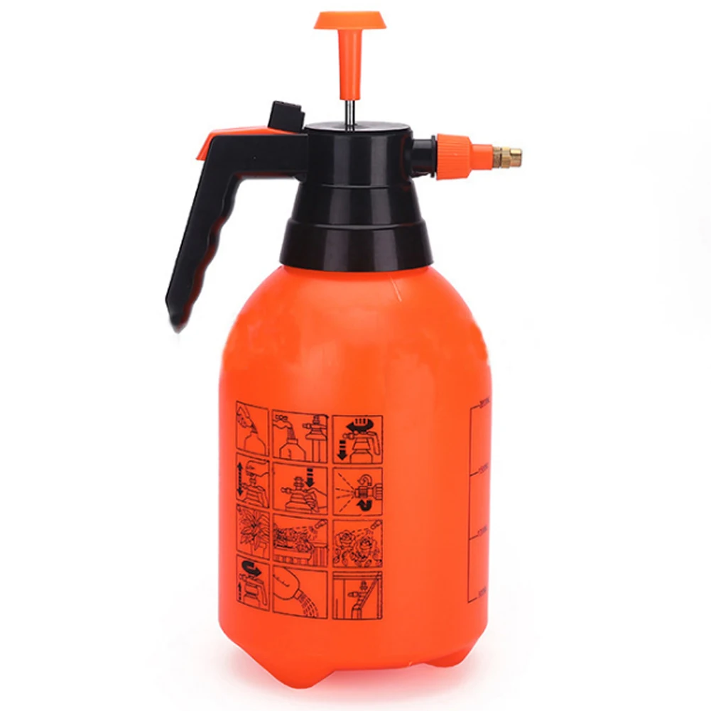 

Water Disinfect Sprayer Hand Pressure Bottle Stream Mist Spray Orange Large Size Plant Plants Flowers Garden Air Freshening 2L