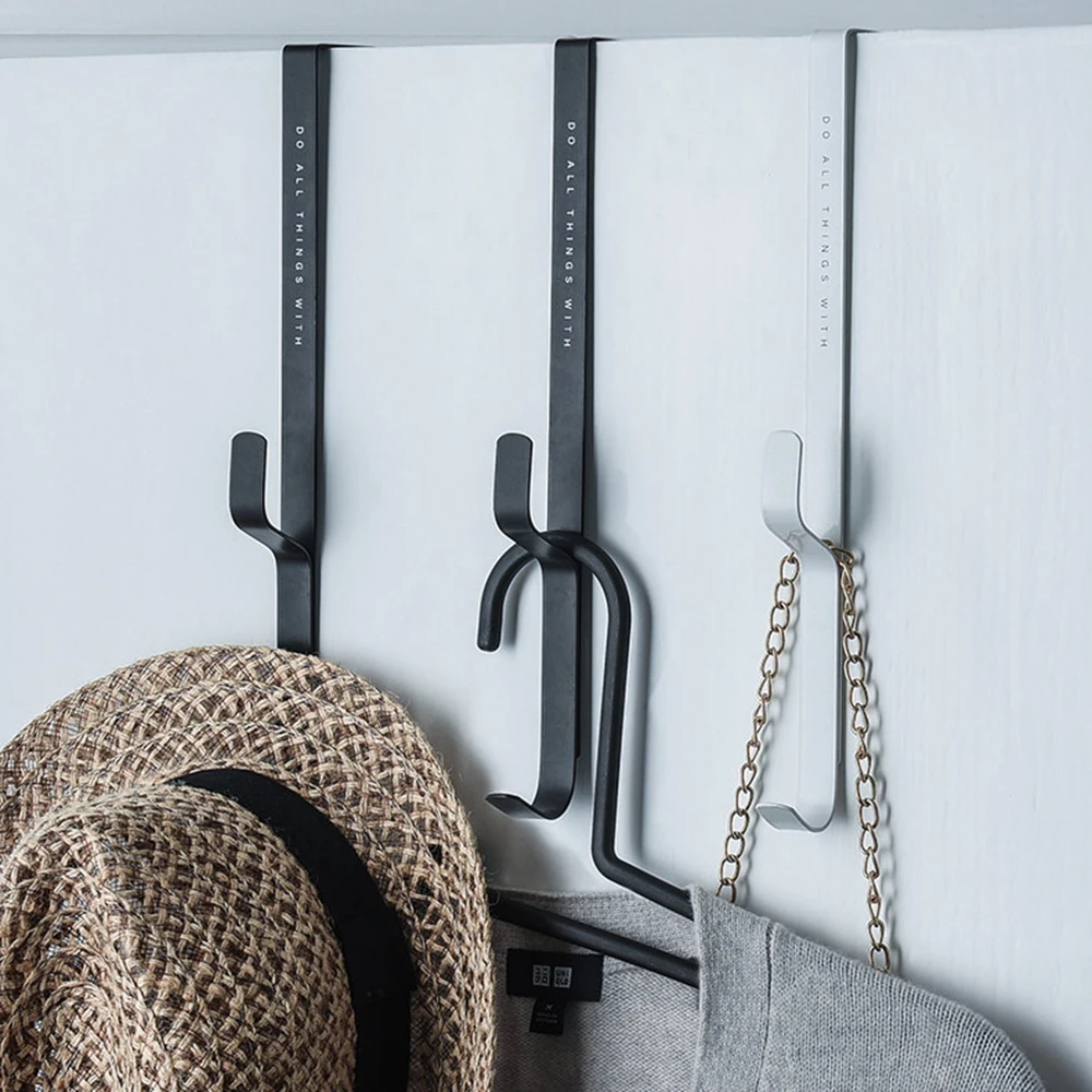

3Pcs Door Hanging Towel Clothes Hanger Bag Keys Cloth Holder Rack Storage Bedroom Door Hanger Hook Clothes Hanging Rack Hooks