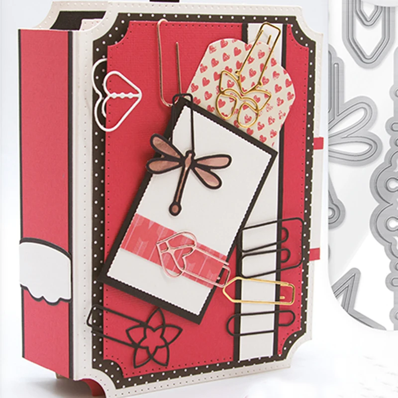 JC книга металлический зажим для бумаги Трафаретный вырубной штамп трафарет