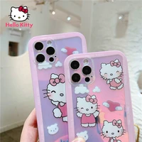 hello kitty phone case for iphone 13 13pro 13promax 12 12pro max 11 pro x xs max xr 7 8 plus silicone phone case gift